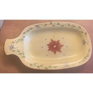 Pfaltzgraff Napoli Tray with Handle 12.5" Long‎ X 7.5" Wide serving snack tray